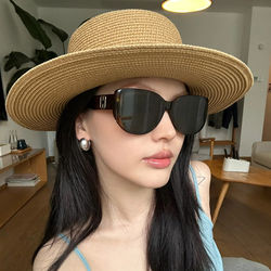 2026 New Style Old Money Style Sunglasses for Women, High-End Uv400 Anti-Ultraviolet, Slimming for Large Faces, Polarized Sunglasses