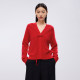 Lance/Langzi 2025 New Chinese New Chinese Big Red Knit Cardigan Vedic Wool Wool Cashmere Top Girl
