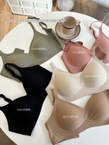 
Jelly support soft support traceless underwear for girls gathering upper support anti-sagging comfortable bra without steel ring