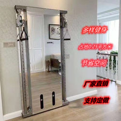 Wall-Mounted Small Bird Stand with Single-Sided Mirror, Wall-Mounted Bird Stand, Wall-Mounted Strength Training Device for Home Use