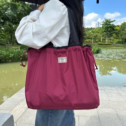 Large-Capacity Eco-Friendly Supermarket Shopping Bag, Foldable, Portable Drawstring Bag, Travel Tote, Grocery Bag, Light and Waterproof