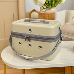 Pet Carrier, Lightweight, for Small Pets Like Parrots and Hamsters, Anti-Stress, Portable, Hand-Held, Shoulder Strap, Crossbody, Suitable for Kittens, Airline Approved