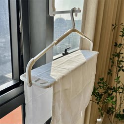 Large Clothes Hanger for Drying Quilts and Bed Sheets, Household Retractable Rod, Thickened and Extra-Long, Balcony Drying Rack for Duvet Covers and Bath Towels