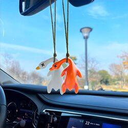 Color-Changing Roast Duck, Uv Temperature-Sensitive Roast Goose, Large Goose Pendant, Sun-Dried Roast, Car Rearview Mirror Decoration Hanging Ornament