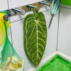 Plant Leaf Hand Towel, Hot Plant Flower Candle Handkerchief, Hanging Type, Kitchen, Bathroom, Cute, Thickened, Creative Towel