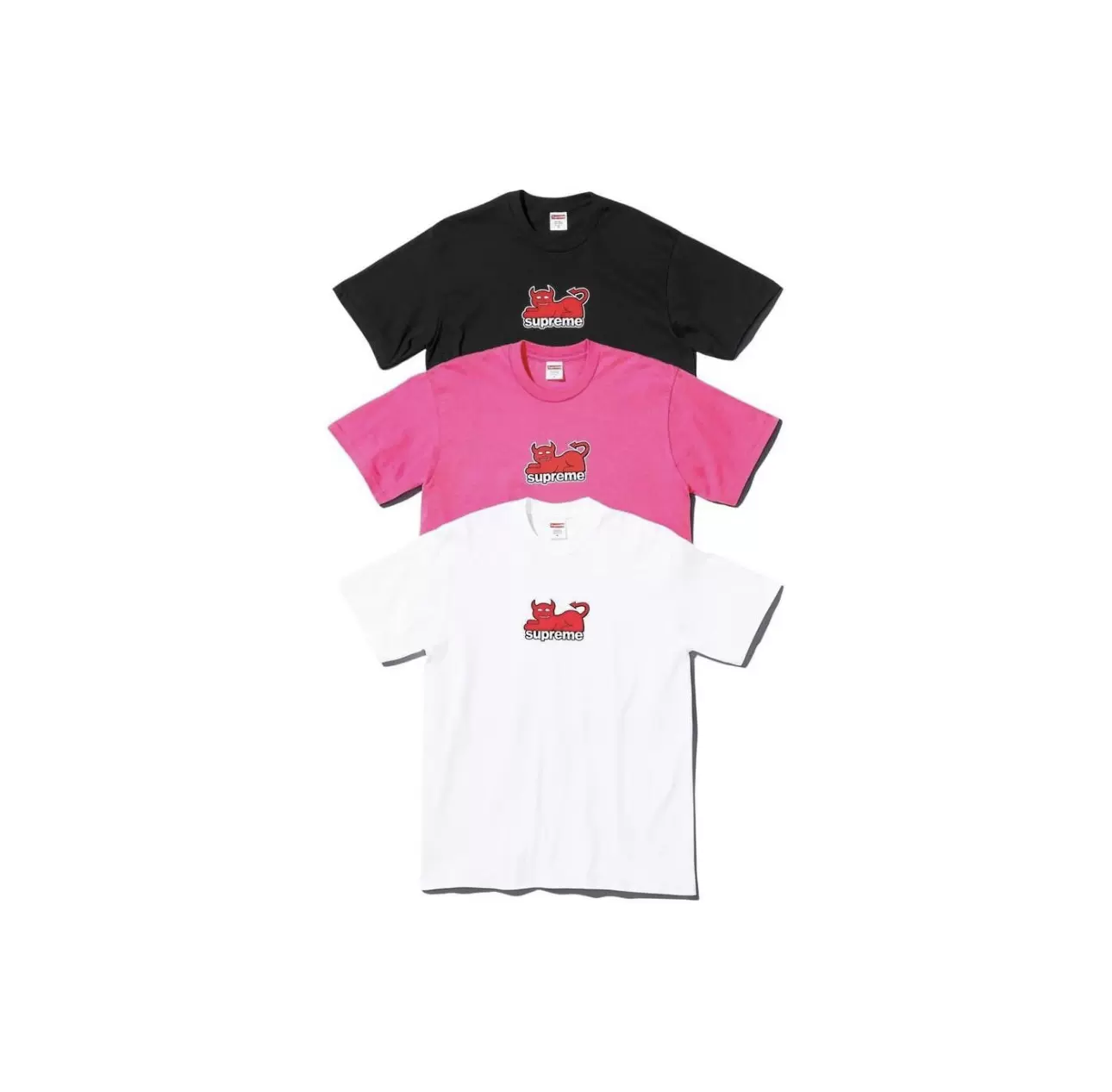 SUPREME 24限量发售男女同款小恶猫短袖T恤-Taobao Singapore