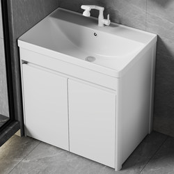 Honeycomb Aluminum Bathroom Cabinet Combination Floor-Standing Toilet Ceramic Integrated Basin Washbasin Balcony Deepened Wash Basin