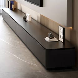 Black Tv Cabinet for Living Room, 2026 New Model, Light Luxury with a High-End Feel, Suitable for Small Apartments, Mid-Century Style Coffee Table, Floor-Standing Tv Cabinet