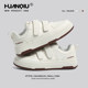 Global white shoes for women in autumn 2025 new comfortable soft sole versatile casual shoes for women Velcro sports shoes