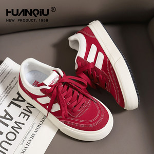 
Universal Red Zodiac Year Sneakers Women's 2026 Spring New Hot Style Casual Commuting Canvas Shoes Anti-Slip Sports Shoes