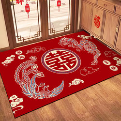 2025 New Model Diatomaceous Earth Entrance Door Mat, Non-Slip Household Doormat, Festive Red Carpet
