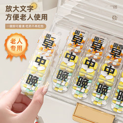 New Large-Print Pill Box, Portable Medicine Dispensing Box for Seven Days a Week, Three Meals a Day Medication Reminder, Forgetful-Friendly Small Pill Box