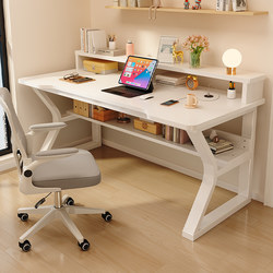 Computer Desk Desktop Bedroom Small Home Office Desk and Chair Set Student Study Writing Desk Cream Style Desk