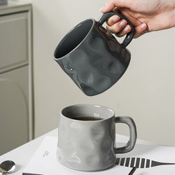 Mug for Home Use, Ceramic Water Cup for Men, High-End Luxury Office Cup, Couple's Tea Cup, Coffee Cup