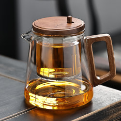 Artistic Lifestyle Office Glass Flowing Cup One-Touch Tea-Water Separation Household High-Temperature Resistant Tea Pot High-End Tea Set