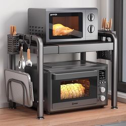 Retractable Rice Cooker Rack Storage Rack Kitchen Microwave Multifunctional Household Countertop Air Fryer Storage Shelf