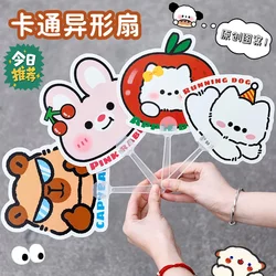 Cartoon Shaped Hand Fan Ins Cute Heart Plastic Small Fan Summer Advertising Fan Small Gift