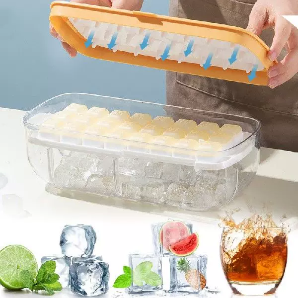 24 Ice Cube Trays Press Type Bar Kitchen DIY Cool Drinks-Taobao