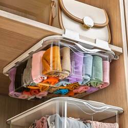 Japanese underwear storage box, home wardrobe organization artifact, drawer built-in partition box, underwear and socks storage box