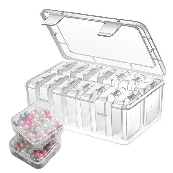 14-Grids Clear Bead Organizer Box Storage Container Craft-Taobao