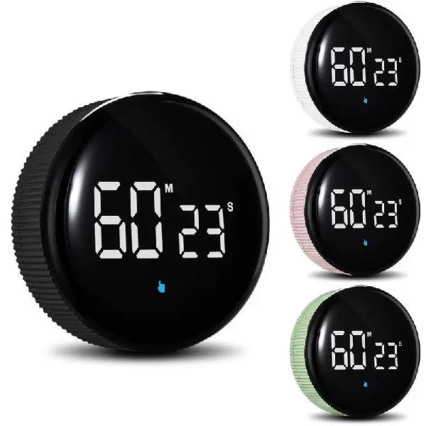 Rechargeable Kitchen Timers,Magnetic Productivity Timer With LED