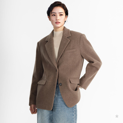 Small Suit Su21 Warm Gray Brown Virgin Wool Two-button Silhouette Suit Crisp Independent Poetry Book From China