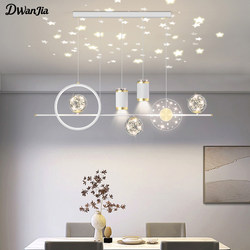 Restaurant Chandelier, Simple and Modern Led Starry Sky Ceiling Bar Lamp, Smart Living Room Romantic Nordic Light Luxury Bedroom Lighting Fixtures