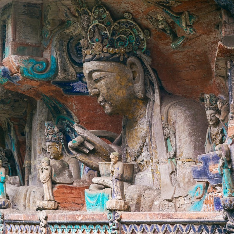 重庆旅游大足石刻/北山/宝顶山石刻/博物馆一日游8人小团纯玩