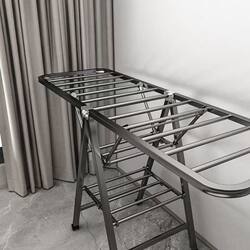 Foldable Clothes Drying Rack for Home Use, Indoor Baby Clothes Drying Rod, Simple Balcony Clothes Rack, Windproof Quilt Drying Gadget