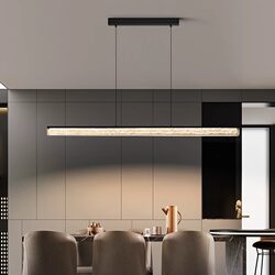 Restaurant Chandelier 2025 New Model High-End Designer Stainless Steel Platinum Resin Bar Lighting Modern Minimalist