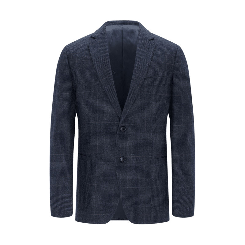 
emz Ordos autumn business gentleman old money style casual plaid high-end wool suit men's jacket