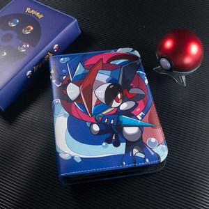 
Pokemon ptcg card book leather zipper 2*2 capacity loose-leaf collection book Pokemon storage bag