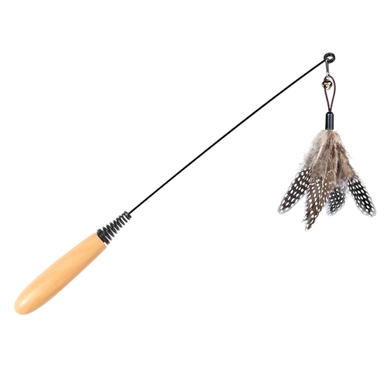 Playing Cat Stick, Cat Toy, Bamboo Dragonfly, Enjoying Fun, Long Rod, Steel Wire, Feather, Bell, Baby Cat, Durable Bite, Replacement Head