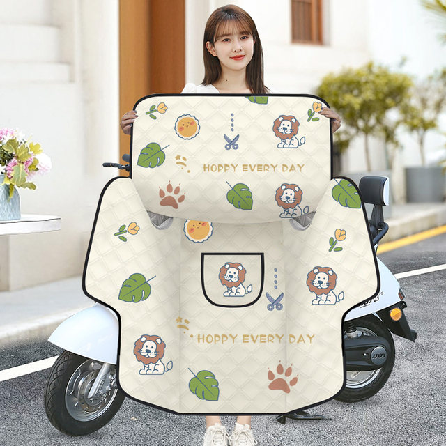 Electric bicycle windshield quilt summer double-sided waterproof sun protection and rainproof cover windproof battery car motorcycle spring and autumn thin section