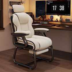 Home Computer Chair, Comfortable for Long Sitting, Desk Office Chair, Reclining Sofa Chair, Leisure Bow-Shaped Chair, Gaming Chair with Fixed Legs