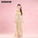 WESWIM vacation style swimsuit women 2025 new one-piece dress briefs bikini beautiful fairy island yellow