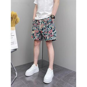 
Summer breathable casual and quick-drying 4-point shorts for men in summer wear high-end, loose and versatile sports trendy five-point pants