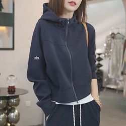 Hooded Sweatshirt Jacket for Women 2026 Spring and Autumn New Fashion Age-Reducing Casual Cardigan Zipper Top for Petite Figures