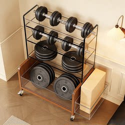 Yoga Mat Storage Rack, Fitness Equipment Foam Roller Storage Rack, Wheeled Movable Dumbbell, Kettlebell, and Ball Storage Rack