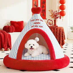 Dog Bed Mat for Winter Warmth, Semi-Enclosed Small Dog House, Bichon House, Pet Sleeping House, Cat Tent, Suitable for All Seasons