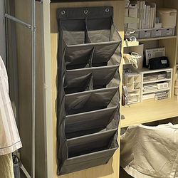 Fabric Door Hanging Bag for Shoe Storage, Toys, Miscellaneous Items, Multi-Layer Classification, Wall-Mounted Storage Bag, Dormitory Organization