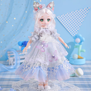 Bar Doll Toy Girl Princess Doll 2025 New Elsa Dress Up Gift Box Set 30cm Doll