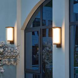 Outdoor wall lamp modern minimalist solar lamp courtyard villa doorway wall lamp on both sides wall waterproof landscape lamp