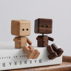Solid Wood Doll Ornaments, Creative and Cute Decorations, Desktop Small Ornaments, Good Things, Healing and Cute Decorative Gifts