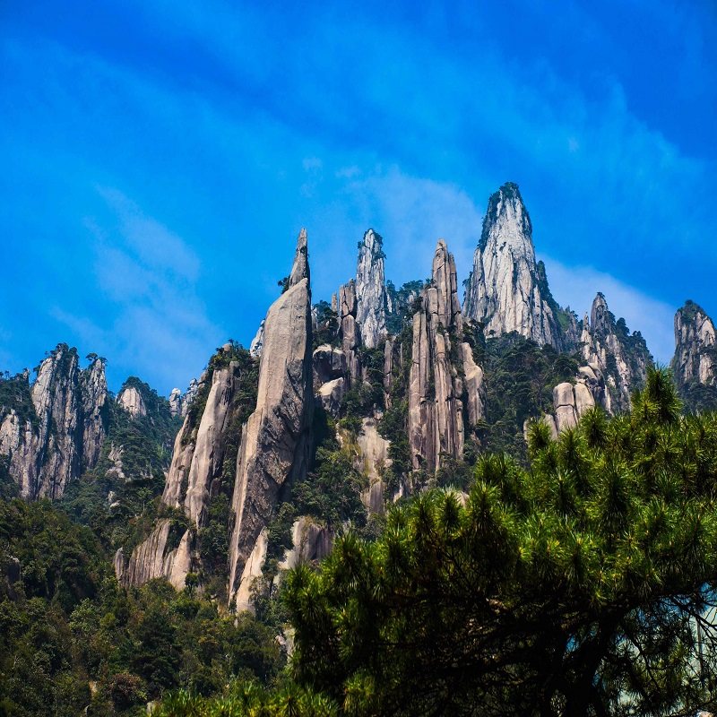 高铁往返江西旅游庐山景德镇婺源篁岭三清山龙虎山7天6晚跟团游到