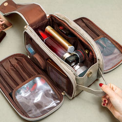 Super Capacity! Large Capacity Makeup Bag for Women, Portable Travel 2025 New Model, Makeup Brush and Toiletries Storage Bag, Super Popular