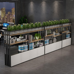 Office Screen Partition Shelf Modern Minimalist Partition Cabinet Restaurant Fence Green Plant Flower Stand Partition Wall Wrought Iron