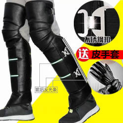 Knee pads, motorcycle protective gear, electric vehicle outdoor riding, thickened and velvet, leg warmers for men and women, anti-cold leg protectors