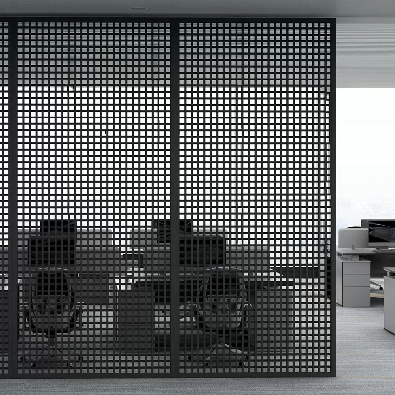 格栅屏风隔断铁艺金属不锈钢铝合金方通隔栅镂空侘寂