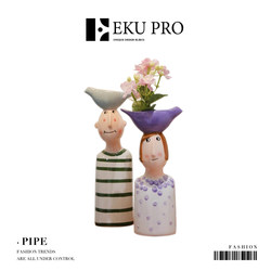 Eku Pro·Dream·Nordic Ceramic Fun Vase Housewarming Gift Home Decoration Ornament |   Pipe